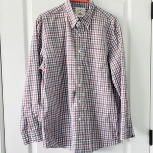LL Bean Men's Long Sleeve Full Button Plaid Shirt Sz Medium WORN ONCE